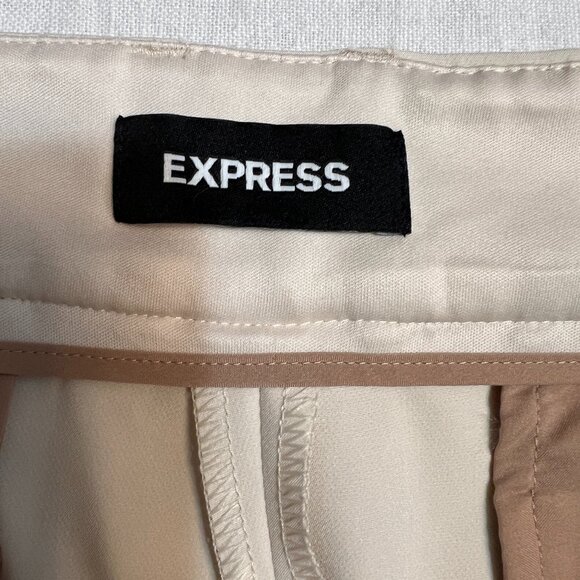 Express Women's 12R High Rise Ankle Dress Pants Beige Tan - Picture 6 of 12